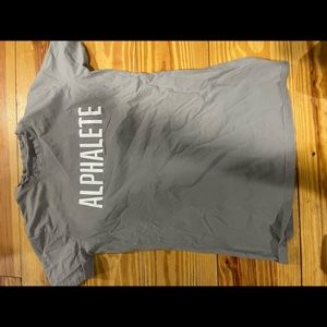 Alphalete gray performance t shirt size small